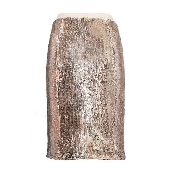 Sequins classic mid length midi skirt wine - Picture 4 of 5